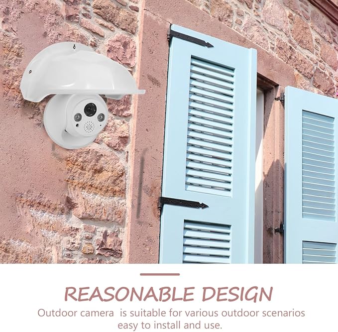 HOMSFOU Outdoor Camera Cover Weatherproof Sun Rain Shield Protective Housing for Security Cameras 11.42X8.27X5.12 Inches Easy Install