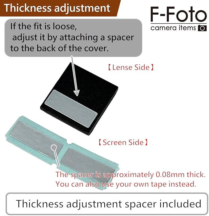 F-Foto Metal Hot Shoe Cover, Simple Type, Black (Compatible with Fujifilm Camera) HSC01BU