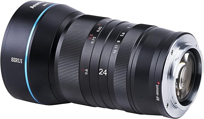 SIRUI 24mm Anamorphic Lens F2.8 1.33X S35 Camera Lens for RF Mount, Blue Flare