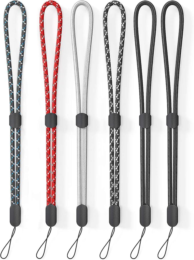 Hand Wrist Strap Lanyard, 6 Pack Adjustable Colorful Nylon Hand Wrist Straps for GoPro, Camera, Keys, Keychain, Phone, USB Flash Drive, Wallet, ID Name Tag Badge (Mixed Vibrant)