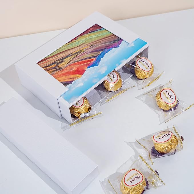 Aiuonenian Storage Box 5x7, Cardboard Boxes for Small Family & Couple Photos, Gift Boxes, Silver White