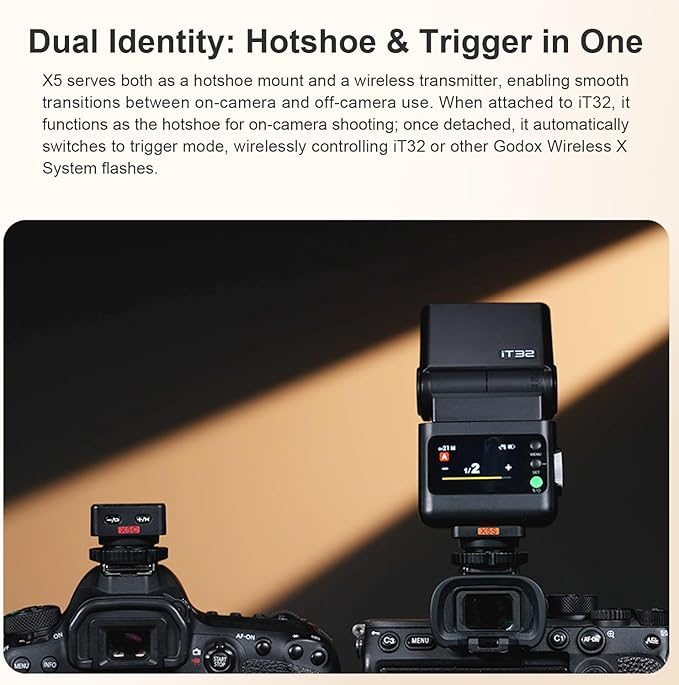 Godox X5N TTL Wireless Flash Trigger for Nikon Cameras, Compatible with iT32 Camera Flash (X5N)