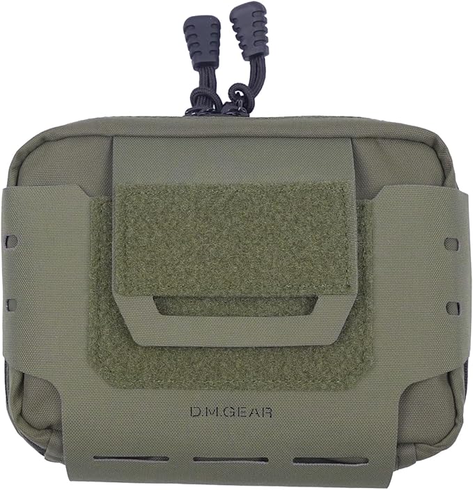 D.M.GEAR MOLLE Pouch Tactical Admin Pouch Belt EDC Tool Organizer Zippered Utility Waist Pack 8.2"x6.3"x1.2"