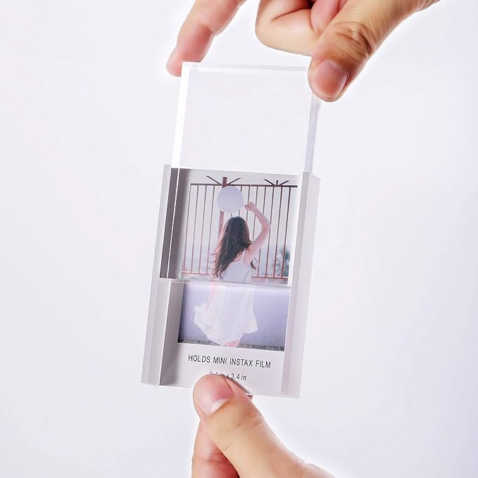Instax Mini Film Picture Frame 2x3 for Fujifilm & Polaroid - Acrylic Display Holder (3 Pack)