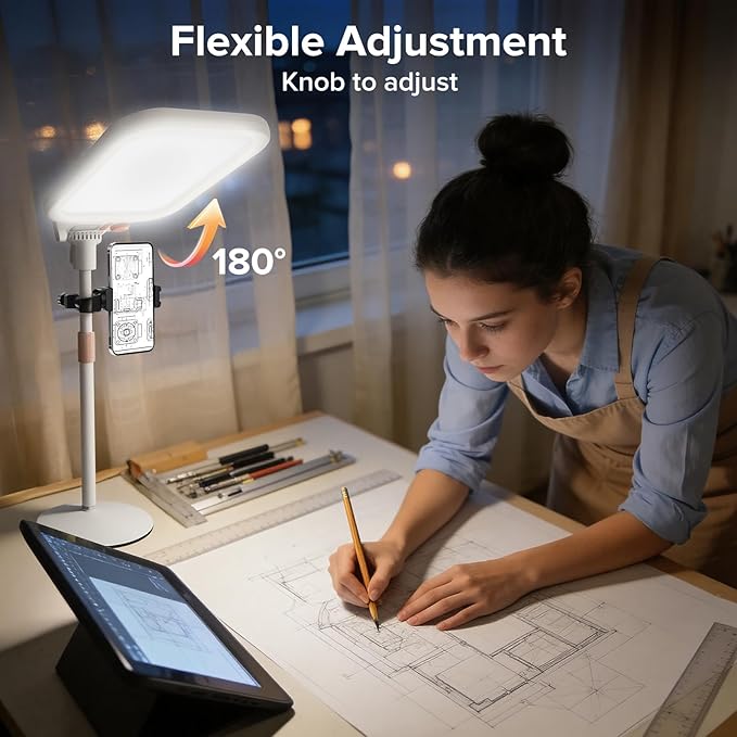 9" Large Ring Light with Stand, 7000K Professional Full-Screen Big Ring Light with Phone Holder, Selfie Light with Remote for Photography, TikTok, YouTube, Live Stream, Makeup