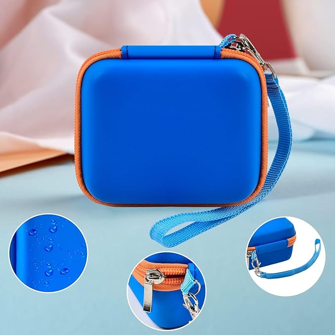 ANKHOH Kids Camera Case for Seckton for Desuccus for PROGRACE for GKTZ for Dylanto for Rindol for One'sMore for HANGRUI Digital Camera Storage Box Holder for Cable Accessory-Bag Only(Deep Blue)