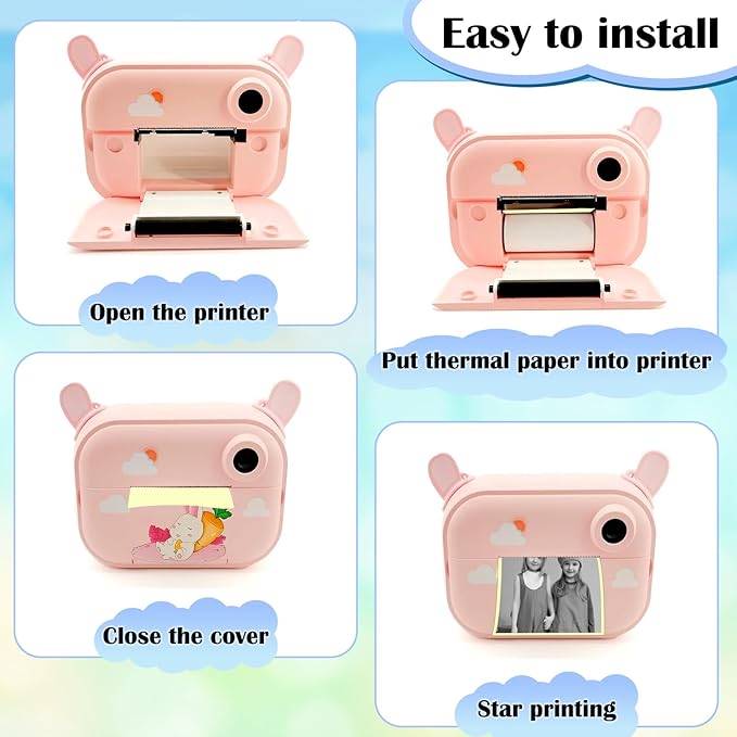 18 Rolls Kids Instant Camera Refill Print Paper,Instant Camera Thermal Paper Photo Printer Fit for Most Kids,Cameras Paper for Kidizoom Print Cameras Refill