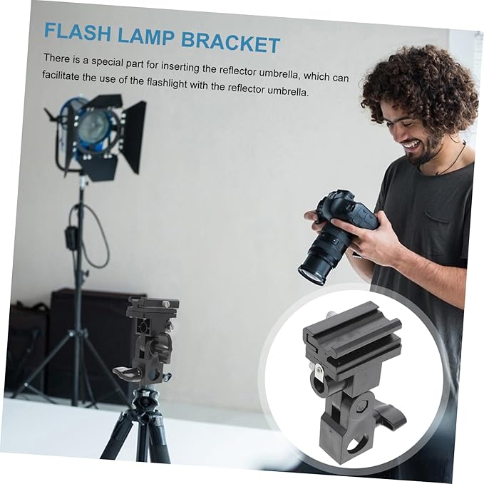 jojofuny Flash Trigger Bracket Light Adapter Tripod Mount for Camera Off-Camera Flash Stand Umbrella Clamp