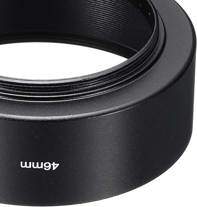 PATIKIL 46mm Lens Hood, Standard Focus Frosted Surface Anti-Reflective Inside Hood for Camera Lens, Black for Nikon, for Fujifilm, for Pentax, for Leica