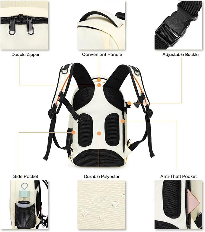 MOSISO Camera Backpack,DSLR/SLR/Mirrorless Photography Backpack Buffer Padded Shockproof Camera Bag with Customized Modular Inserts&Tripod Holder Compatible with Canon,Nikon,Sony etc, Beige