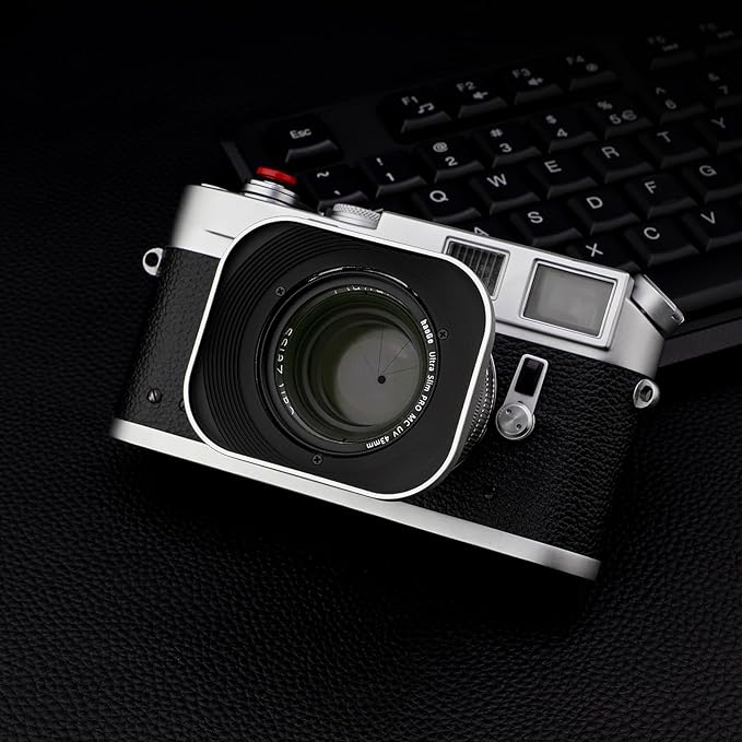 Haoge LH-ZV07 Square Metal Lens Hood for Carl Zeiss Biogon T* 2/35 35mm f2 ZM, C Biogon 2.8/35 35mm f2.8 ZM, Planar T 2/50 50mm f2 ZM; Voigtlander NOKTON Classic 35mm f1.4 VM, 40mm f1.4 VM as LH-6
