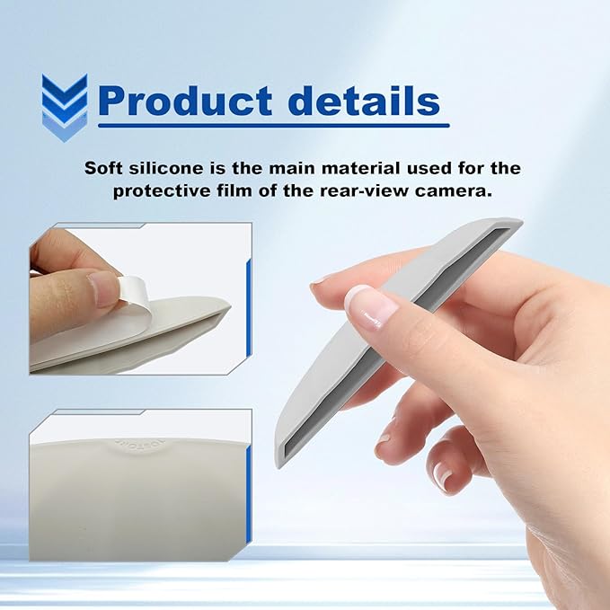 Car Reversing Camera rain Cover, Car Backup Camera Protective Sticker, Silicone rain Sticker Wider Design for Blocking Rainwater Cars Accessories Rain Cover(White)