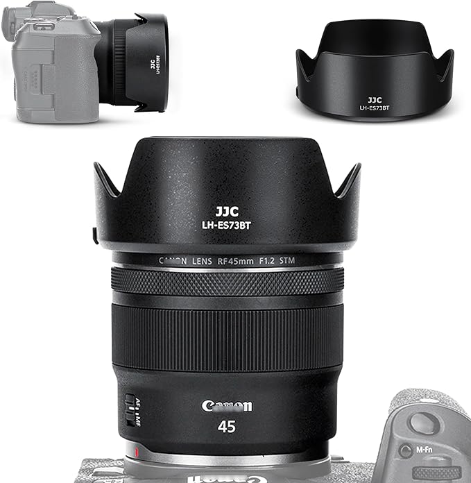 JJC ES-73B Tulip Flower Reversible Lens Hood Shade Protector for Canon RF45mm RF 45mm F/1.2 STM Replaces Canon ES73B, Compatible with 67mm Filters & Lens Caps, No Vignetting