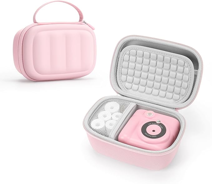 Kids Camera Instant Print Case for ESOXOFFORE, Dylanto, Cimizi,DUDUDRAGON etc - Shockproof Protective Travel Storage Bag with Handle, Cute Gifts for Girls Boys