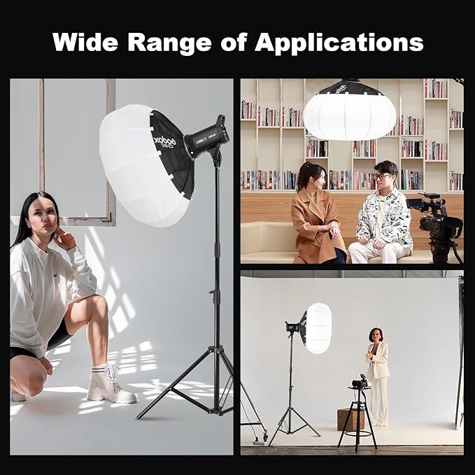 Godox CS-85T Lantern Softbox 33.5in/ 85cm Quick Release 360° Light Diffuser Bowens Mount Lantern Softbox for Godox SL60 SK400 SL150 DP400 DP800 SL300 (33.5")