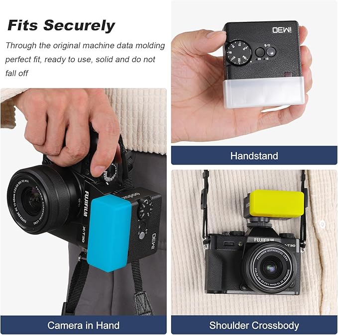 Flash Diffuser Set Compatible with Godox im30, White Blue Yellow, 3 Pack Photography Light Modifiers ((3-Colorful))