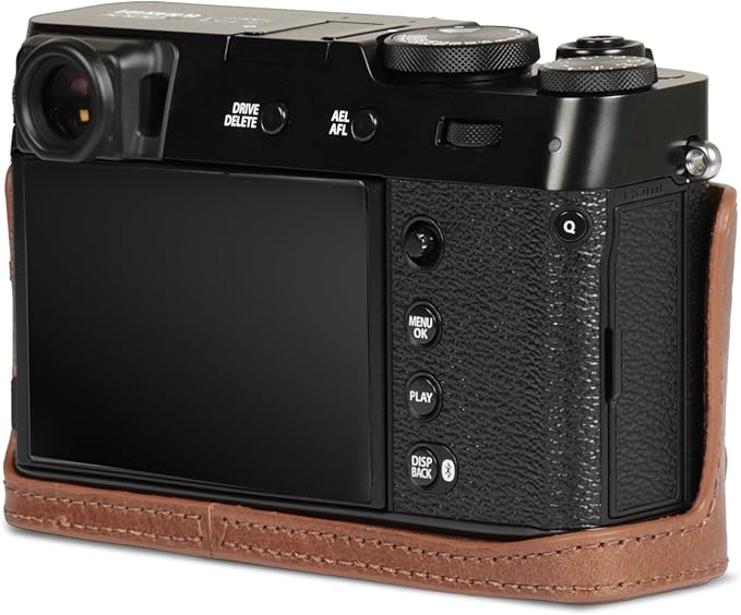 Mega Gear Genuine Leather Camera Case for Fujifilm X100VI - Stylish and Protective - Brown