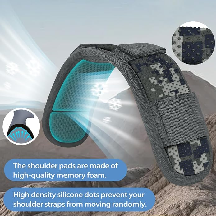 ZINMARK 2Pcs Ultra-Thick Shoulder Pad Cushions for Laptop Bags,Messenger Bags,Briefcases,Luggage, Tool Bags,Travel Bags etc