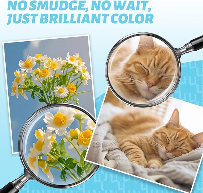 Uinkit Bright White Double Sided Matte Photo Paper - 8.5x11 Letter Size 160gsm (44lb), 64 Sheets Instant Dry Dye Inkjet Paper, Smudge Resistant Professional Printing for Home Office DIY