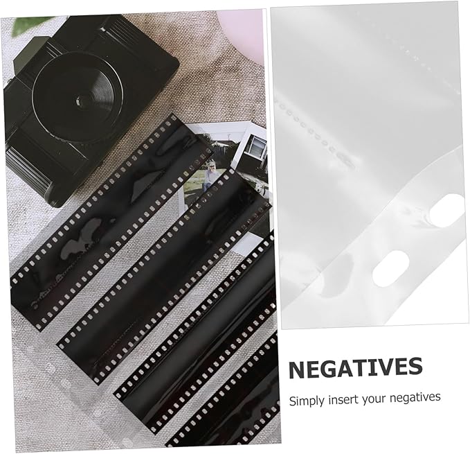 Uonlytech 10Pcs Film Negative Sleeves Set Durable Document Pouch for Archival Storage for Organizing and Protecting Photo Film Negatives for Collectors