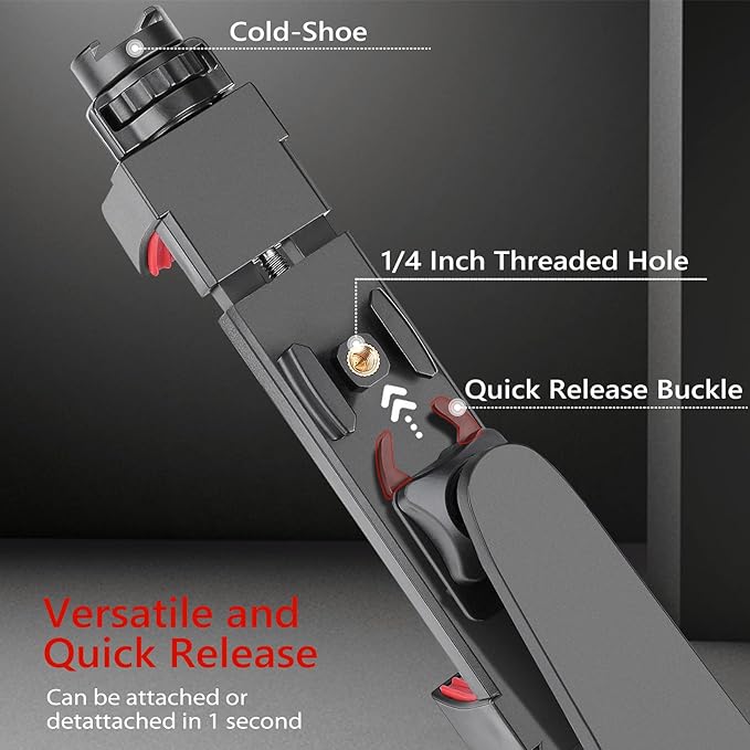 Zeadio Smartphone Tablet Tripod Mount Adapter, Tablet Cellphone Tripod Clamp Holder with Ball Head Mount, Fits for iPhone and Android Cellphone, Fits for iPad, Microsoft Surface, Nexus and Any Tablet