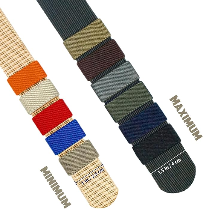 11 Pcs Thickening Elastic Belt Keepers, Nylon Webbing Strap Organizers & Holders for 1.5" to 2" Wide Belts