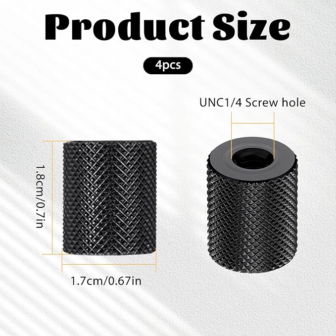 Thinp 1/4" to 1/4" Camera Screw Converter, 4-Pack 1/4 Screw Female Adapter Sturdy Tripod Nut Connectors for Tripods, Electric Rails and Light Stands