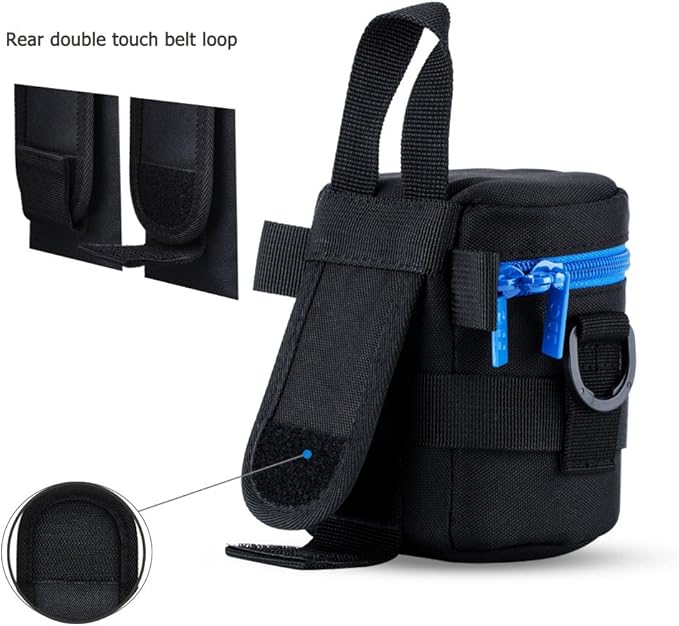 JJC Deluxe Lens Case Pouch Bag for Canon EF-S 18-55mm/EF 50mm f1.8/RF-S 18-150mm, Nikon AF-S 18-55mm/AF-P 18-55mm/AF-S 50mm f1.8, Fujifilm XC 16-50mm/XF 18-55mm & More Lens Below 2.95" x 3.93"(D x L)
