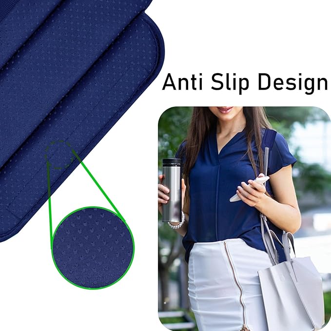 ZINZ Universal Shoulder Pad with Ultra Thick Cushion for Bag Luggage Bag Crossbody, Plus Long & Anti-Slip & Breathable,Blue
