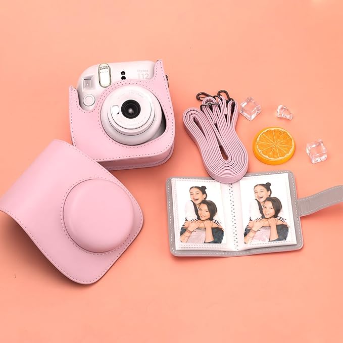 Frankmate Protective Case Compatible with Fujifilm Instax Mini 12 11 9 8 Instant Film Camera with Accessory Pocket and Adjustable Strap