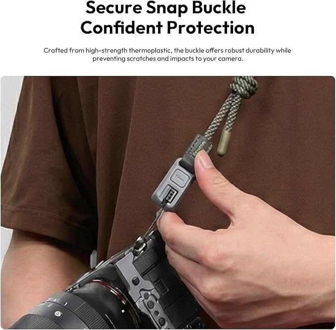 ULANZI CSS2 U-Snap Camera Strap, Quick Release Neck Shoulder Strap with 60kg Load Capacity, Adjustable Padded Anti-Slip Strap for DSLR Mirrorless Camera Binocular Camcorder (Frost Green)