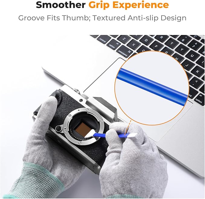 K&F CONCEPT 2-1 16mm APS-C Frame Sensor Cleaning Swab, Viewfinder Cleaning Swab, with 20ml Sensor Cleaner, DSLR Camera CMOS and CCD Sensor Cleaning Swab Kits Compatible with Nikon Sony Canon Camera