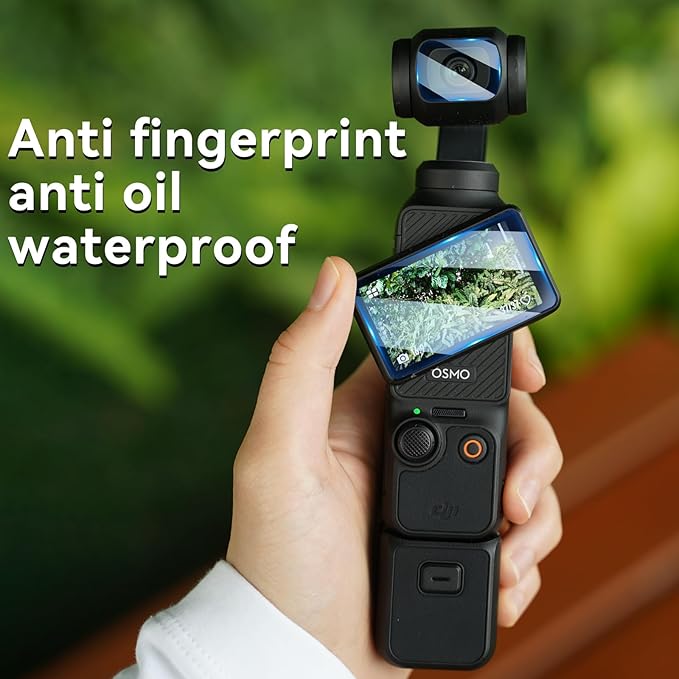 2 Lens Protector + 2 LCD Screen Protector for DJI Osmo Pocket 3,Ultra Clear Scratch Resistant Tempered Glass Film,9H Hardness,Touch Sensitive for DJI Pocket3
