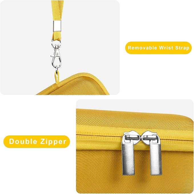 Canboc Carrying Case for KODAK EKTAR H35/ H35N/ KODAK Snapic A1 Film Camera, H35/ Snapic A1 Film Camera Bag, Zipper Mesh Pocket fits Film, Batteries, USB Cable, Yellow (Case Only)