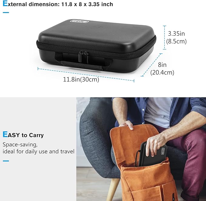 ProCase Hard Travel Electronic Organizer Case Bundle with Hard Carrying Case for 2025 SanDisk Extreme Pro Portable SSD