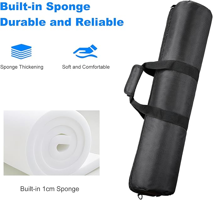 soonpho Nylon Tripod Carrying Case, Light Stand Bag with Shoulder Strap Padded for Photography Studio Flash Light Stand, Tripods, Monopods, Umbrellas, Softbox, Boom Stands, Speaker Stands (39in/100cm)