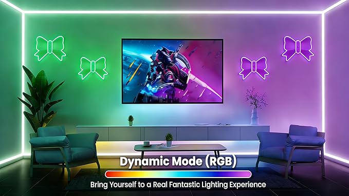 LOFTEK Rechargeable Motion Sensor Wall Sconce 2PCS- 15 RGB Butterfly Ambient Light Dimmable - Acrylic Bow-Knot Night Light Peel & Stick Wall Lamp for Balcony Bedroom Stair Hallway Kid's Room