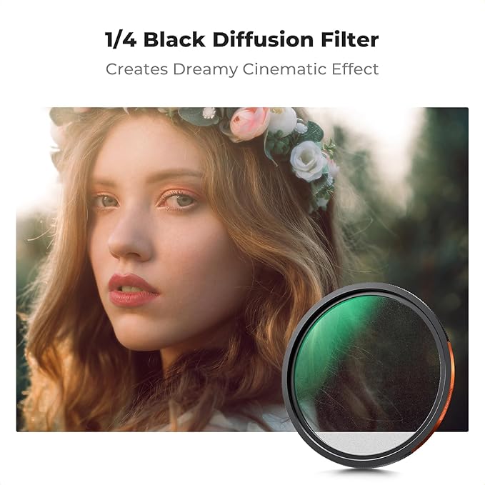 K&F CONCEPT 55mm Magnetic 1s Swap 5-Pack: CPL + VND2-32 + Black Diffusion 1/4 + Magnetic Basic Ring + Lens Cap Kit with Storage Case, 28 Multi-Layer Coating for Camera Lens (Nano-X Series)