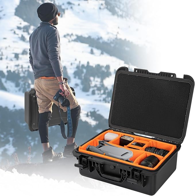 GYXZ Protective Camera Case 16 X 10.6 X 5 Inch Shockproof Water-resistant with Adjustable Dividers (Can hold cameras, pistols, gear, equipment)