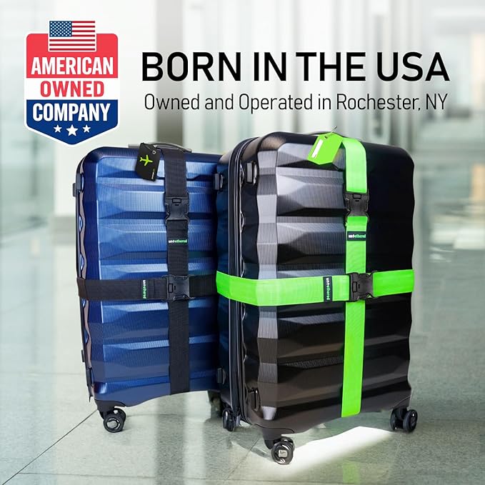 Untethered 4-Pack Luggage Tag Set | Durable Luggage Tags for Suitcases & Travel Bags | Bag Tag & Name ID Identifiers | Suitcase Tags for Easy Luggage Identification