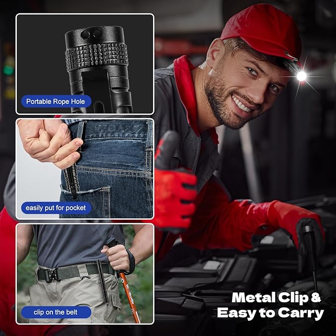 Rechargeable Pen Light Flashlight, High Lumens Pocket Flashlight with Clip, Waterproof Small Flashlights, LED Mini EDC Tactical Flash Light for Inspection, Work, Repair