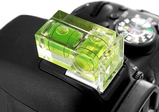 Camera Level Hot Shoe Level Hot Shoe Bubble Cover w/Standard Shoe Mount Compatible with Sony A6000 A6300 Nikon Panasonic [Combo Pack -2 Axis and 1 Axis]