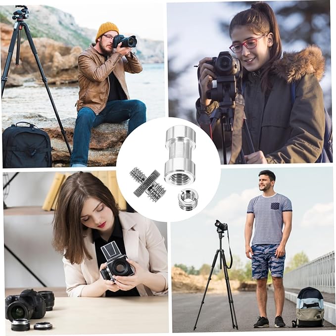 Operitacx Tripod Screw Mount Adapter Kit 1/4 to 3/8 Converter Camera Mounting Screw Accessory for Light Stand and Tripod Compatibility