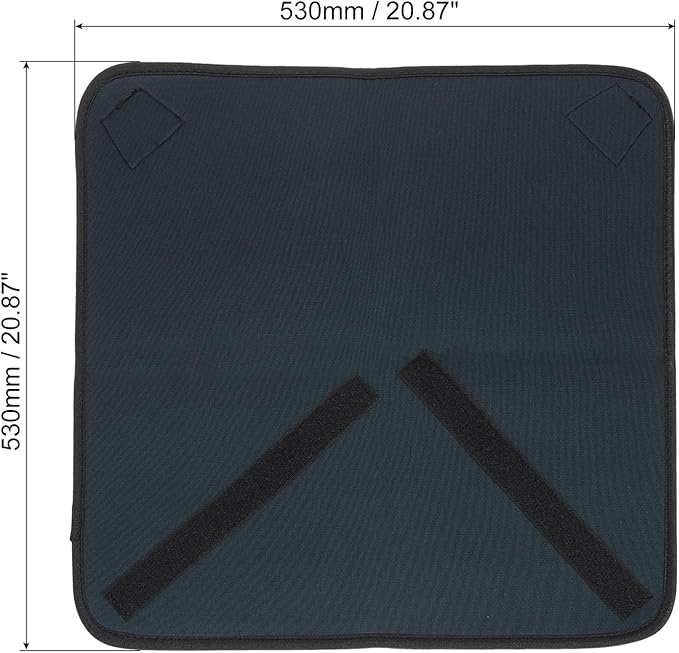 PATIKIL Camera Protective Wrap, 21"x21" Lens Wrap Cloth with Thick Protective Neoprene, Lens Pouch Bag with Hook and Loop for Lens, SLR, Black Grey