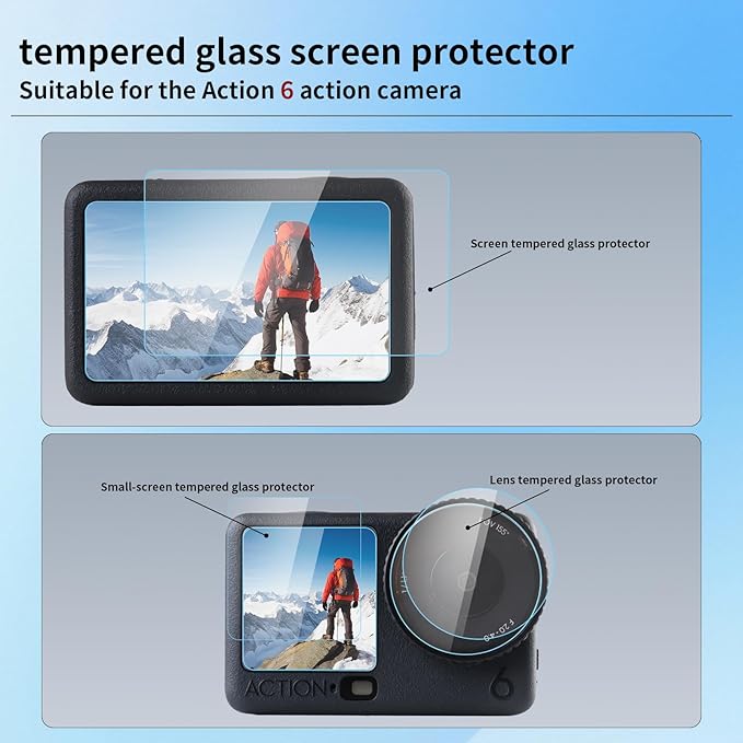 Aluminum Street Grip Kit for DJI OSMO Action 6 Accessories Grip Handle Set (Camera Grip+Ultra-Light Cage) Protective Metal Frame Action 6 Case with Multiple Expansion Interfaces, 1/4" Screw Hole (K11)