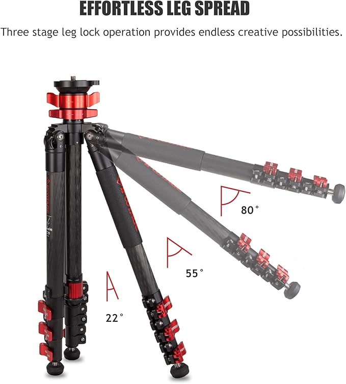 IFOOTAGE Gazelle Tripod, Aluminum Professional Video Tripod with 360°Rotate Ball Head for DSLR Camera, Video Camcorde (Aluminum TA6S)