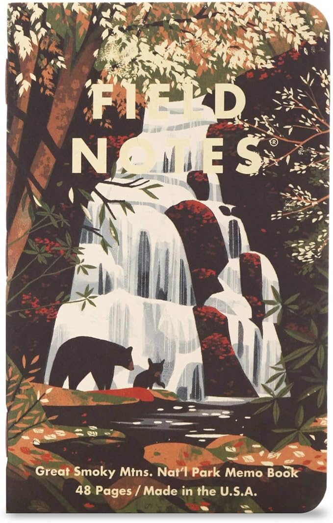 Field Notes: National Parks Series (Series C - Rocky Mountain, Great Smoky Mountains, Yellowstone) - Graph Paper Memo Book 3-Pack - 3.5 x 5.5 Inch