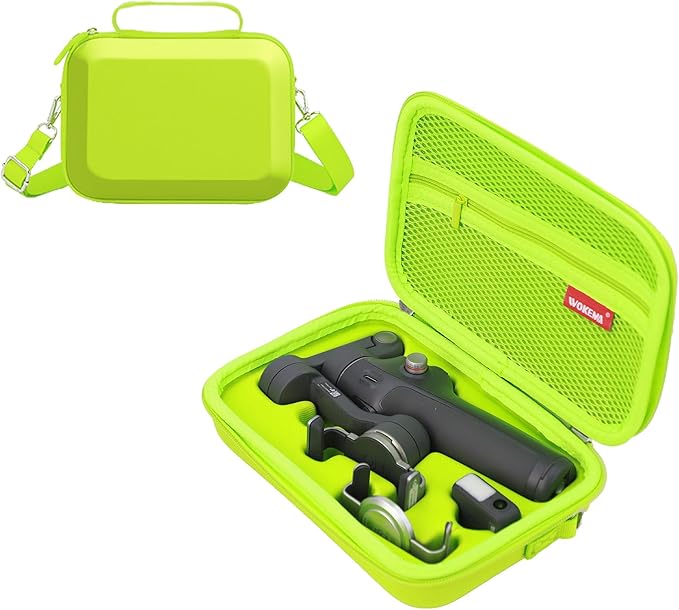 Father&I Gimbal Osmo Mobile 7P/7 Case, Portable PU Shoulder Bag for DJI Osmo 7 Pro/7 Gimbal Stabilizer Travel Case with Accessories for DJI Osmo Mobile 7/7P, Spring Green