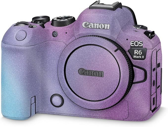 Glossy Glitter Camera Skin Compatible with Canon EOS R6 Mark II Camera (2022) - Purple Fog - Premium 3M Vinyl Protective Wrap Decal Cover - Easy to Apply | Crafted in The USA by MightySkins