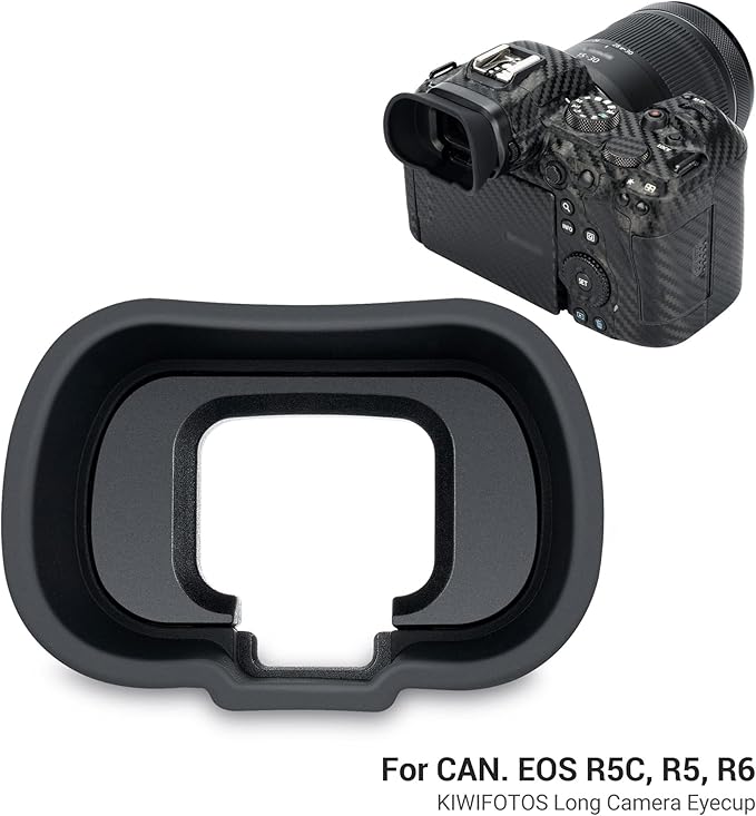JJC Camera Eyecup Eyepiece Viewfinder for Canon EOS R5 R6 Mark II R6 R5 C R5C Mirrorless Camera with Extended Soft Silicone Design